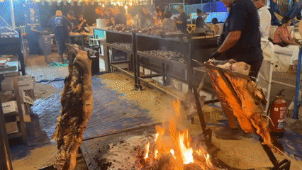 Marbella night out: open-fire BBQ and live stage performance