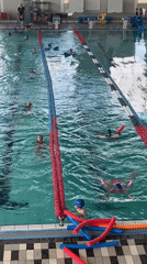 Swimming pool activity documented at Andrézieux-Bouthéon aquatic center