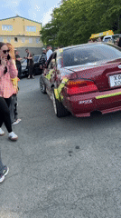 Damaged drift car spotted parked in Vladivostok