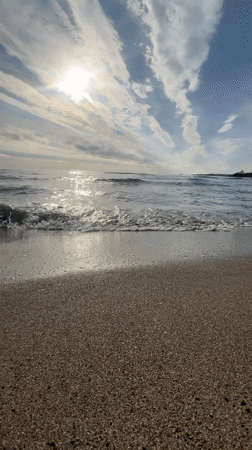 Morning beach scenes documented in Kiten, Bulgaria