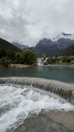 Lakeside temple grounds in Yulong Nakhi Autonomous County, Yunnan