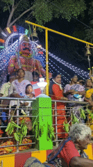Religious festival with illuminated deity statue celebrated in Vellore