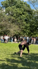 Wrestling matches draw crowds in Bulgarian park