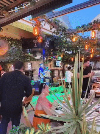 Live music and belly dancing at a Kuşadası outdoor venue