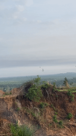 Dawn landscape view recorded from embankment in Achara, Nigeria