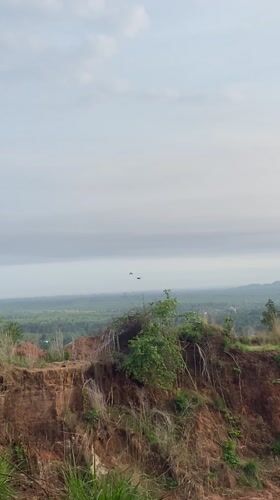 Dawn landscape view recorded from embankment in Achara, Nigeria
