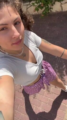 Woman filmed in morning hours in Kiryat Bialik