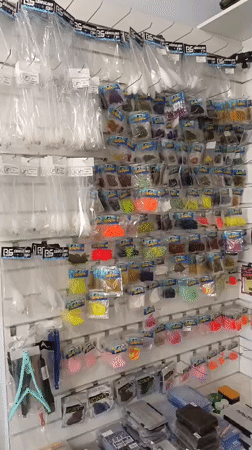 Fishing tackle shop interior documented in Sevastopol, Ukraine