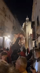 Holy Week religious procession draws crowds in Jerez de la Frontera