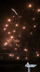 Fireworks display lights up the night sky over Bingen am Rhein