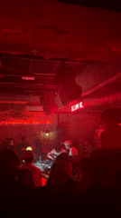 A night at a Kuala Lumpur club, red lights and all.