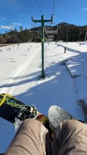 Winter sports activity observed at Big Bear Lake resort