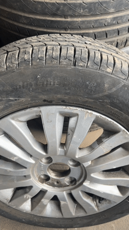 Tire puncture documented during leak inspection in Rutherglen