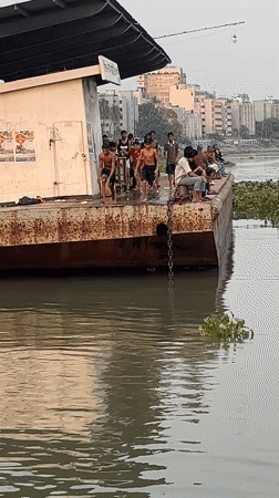 Daily river life unfolds along Dhaka's Buriganga waterways