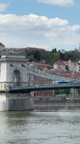 Budapest bridges and Danube River views captured Wednesday morning
