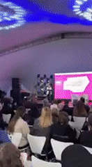 Woman presents "Journey to Ukraine" conference in Kyiv