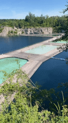 Quarry swimming pools documented across multiple scenic locations