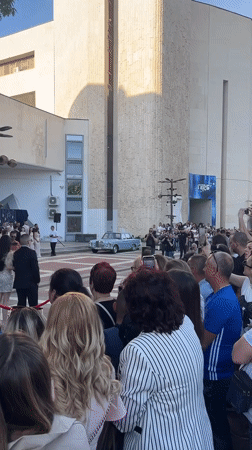Graduation ceremony draws crowds at Blagoevgrad hall in Bulgaria