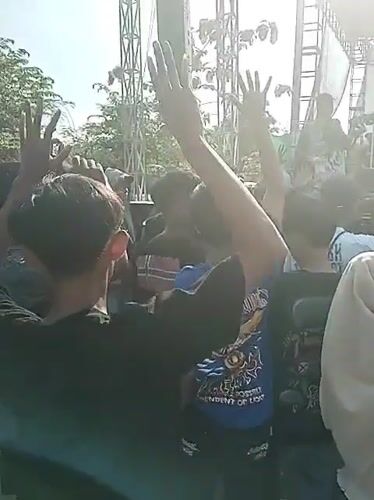 Live music event draws families in Karanganom, Indonesia