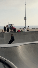 Early morning recreational activity at Venice Beach, Los Angeles