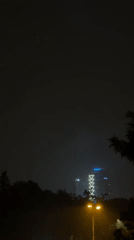 Nighttime street scene captured in Sofia, Bulgaria