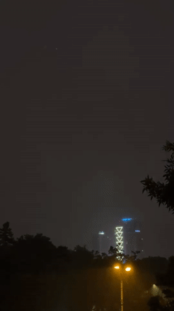 Nighttime street scene captured in Sofia, Bulgaria