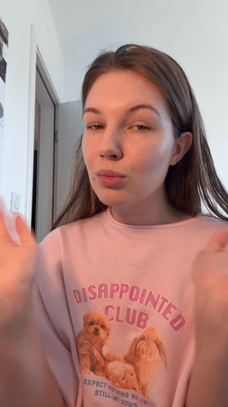 Woman records beauty routine, casual moments in Belgrade apartment
