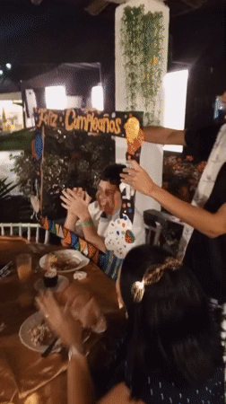 Birthday party with Dalmatian mascot celebrated in Porlamar restaurant
