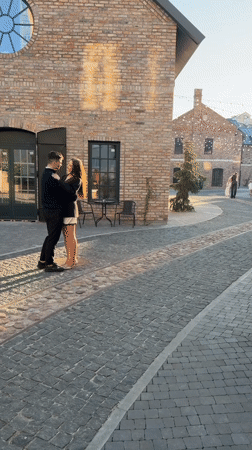 Social gathering and photo sessions in historic Brest courtyard
