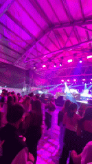 DJ Rafael performs for dancing crowd in Bragança venue