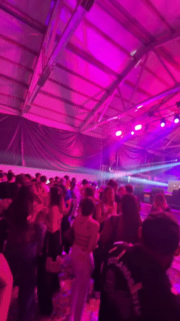 DJ Rafael performs for dancing crowd in Bragança venue