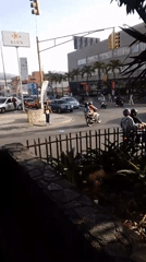Evening street life documented in central Caracas
