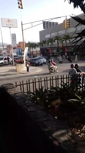 Evening street life documented in central Caracas