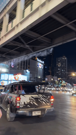 Street scene captured near Terminal 21 building in Bangkok