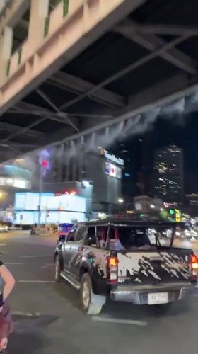 Street scene captured near Terminal 21 building in Bangkok