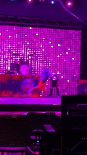 Live music concert with acrobatic acts performed in Aksu amphitheater