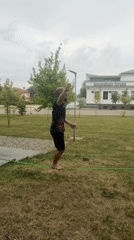 Slacklining in a Sofia park on a summer afternoon