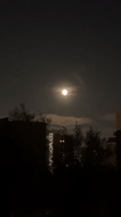 Evening domestic life documented in Khimki during full moon