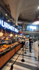 Gourmet deli counter observed in Bangkok food hall