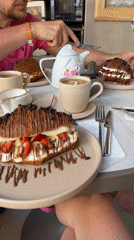 Morning cafe visit captured in Fethiye, Turkey