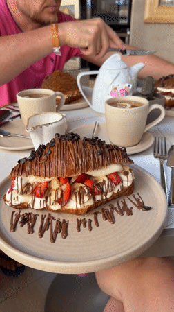 Morning cafe visit captured in Fethiye, Turkey