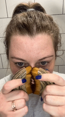 Woman's skincare routine captured in Russian bathroom selfie videos