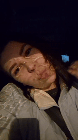 Rainy night drive documented through Tobolsk streets