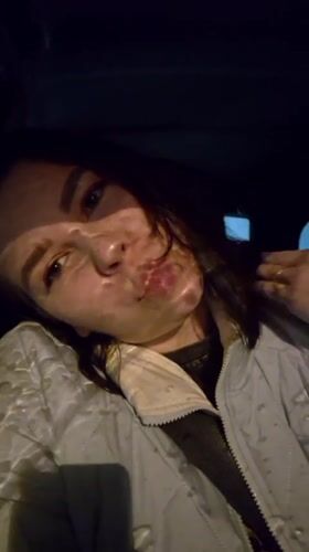 Rainy night drive documented through Tobolsk streets