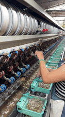 Inside a Nam Ban silk and textile factory at work