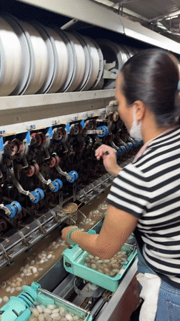 Inside a Nam Ban silk and textile factory at work