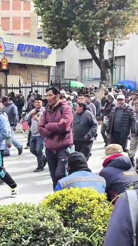 Large crowd demonstrates in La Paz streets May 25