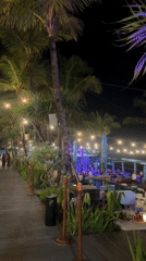 Illuminated outdoor venue captured on video in North Kuta