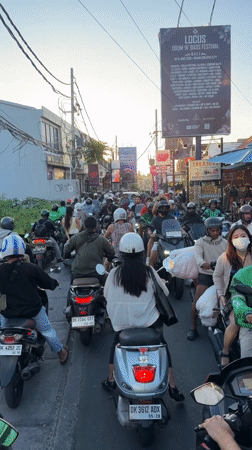 Street scene captured in North Kuta, Indonesia