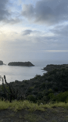 Golden light over the Venezuelan Caribbean coast at dusk